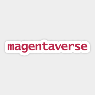Magentaverse Typography in Viva Magenta Sticker
